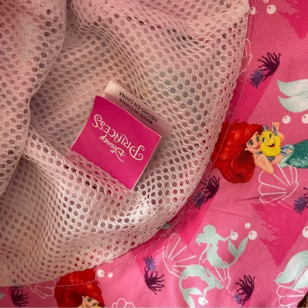 Disney Pink Ariel Mermaid Print Toddler Bucket / Sun Hat